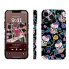 Item Popular de Comércio Exterior: Design de Caveira Estilo Escuro Adequado para Apple 17Pm, Capa Rígida Floral Colorida para iPhone 16 Moda com Furos Finos