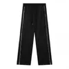 Marca de Moda Deportes Casual Pantalones Pull para Hombre y Mujer Sueltos Rayas Americanas Rectos Casuales Pantalones Largos Transpirables
