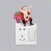 Adesivos de Parede de Natal Autoadesivos Papai Noel Rena Decoração de Interruptor Fabricante Atacado Adesivos de Interruptor