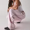 Pantalones Casuales Bordados Rosas de Estilo Nuevo Europeo y Americano para Mujer, Pantalones Largos Elásticos de Cintura Rectos, Sueltos y Cómodos, Pantalones de Chándal Nuevos 2025
