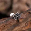 Unha de Osso de Orelha Zircônia de Aço Inoxidável Casual e Personalizada, Joia de Piercing de Unha de Orelha Micro-Embutida Exquisita e Compacta 0.8*6*4mm