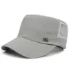 Sombrero para Hombre de Verano Sombrero de Copa Plana para Adultos Mayores Sombrero Casual para Pesca al Aire Libre Sombrero con Visera Protector Solar Malla Transpirable Sombrero de Copa Plana