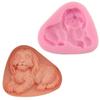 DIY3D estéreo cão leão virar açúcar alimento padrão líquido silicone molde ferramenta de decoração de bolo H2970
