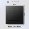 Hong Kong y Macao Enchufe USB Británico 13A con Enchufe de Carga Rápida Tipo-C Interruptor de Luz Estándar Británico Panel de Plástico Negro
