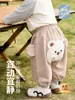 Pantalones de PP para bebé, pantalones largos para usar afuera, pantalones para bebé, pantalones deportivos para niña, nuevos pantalones de dibujos animados de primavera y otoño de pierna ancha, ropa para niños