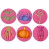 6 piezas de moldes de silicona para pasteles de Halloween, nuevos, para hornear pasteles, decoración, moldes de azúcar, venta directa de fábrica