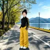 Conjunto de pantalones cargo elegantes para niñas, nueva ropa de otoño para niños, conjunto de dos piezas de estilo coreano fresco y chic para niñas pequeñas