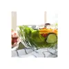 Gran Exportación Caliente Flor de Hielo Diamante Vidrio Tazón Ensalada de Frutas Tazón Sopa de Verduras Postre Transparente Espesado Tazón