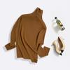Suéter Camada Base de Lã 100% Pura com Gola Alta e Zero Pressão para Mulheres, Suéter de Tricô Pulôver Slim Fit, Estilo Fino Emagrecedor, Roupa Feminina de Outono