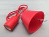 Fio de suspensão de silicone com suporte de lâmpada de fio Vintage decorativo colorido tecido pano e27 Parafuso Suporte de lâmpada Suporte de lâmpada de cor Suporte de fio