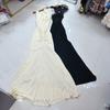 Vestido de Falda Larga Europea y Americana Transfronterizo Australiano de Alta Resistencia con Lazo de Flor Parche de Patchwork que Cubre la Cintura y la Cadera