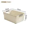 Cesta de almacenamiento engrosada, portátil para lavar verduras, bocadillos y artículos varios, cesta de frutas y verduras para escritorio, caja de almacenamiento para cocina