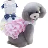 Ropa para mascotas, perros y gatos, falda de gasa de lunares grandes, estilo coreano, venta al por mayor, primavera y verano