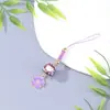 Colgante de Gato de Cerámica Sakura Cadena para Teléfono Móvil Colgante Creativo de Bolsa de la Fortuna Colgante Llavero DIY Colgante Pequeño