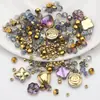 Paquete de Materiales DIY Flor de la Suerte Pulsera Cadena para Teléfono Móvil Pinza para el Cabello Pulsera Cadena para Teléfono Móvil Hecho a Mano Vidrio de Cristal Cuentas Sueltas Cuentas