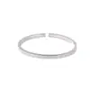 Pulsera Brillante Ovalada con Apertura de Flor Xiangyun de Plata 9999 Moda Simple Estilo Chino Pulsera Ajustable