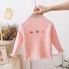 Suéteres de Otoño e Invierno para Niñas, Modernos 2025 Nuevas Camisetas Básicas para Niños con Cuello Alto de Bebé Tejidos