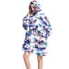 Pijama Nuevo Sudadera con Capucha a Prueba de Frío Ropa de Mujer Estilo Dulce Jersey Manga Larga Manta Perezosa para Ver la Tele Engrosada