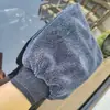 Terciopelo Chenilla Guante de Cinco Dedos para Lavado de Autos Felpa Paño para Limpiar el Coche No Fácil de Dañar Malla Sándwich Trapo de Limpieza