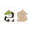 Liga de Óleo Gotejante Família Panda Folha de Bambu Broto de Bambu Acessórios de Joias Pingente de Liga DIY Corrente de Celular Chaveiro Charme