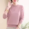 Nuevo Top de Punto Floral 2026 para Personas de Mediana Edad y Mayores, Camisa Base de Manga Larga con Cuello para Primavera/Otoño, Suéter Delgado de Otoño para Mamá para Mujeres