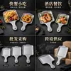 Bandejas de acero inoxidable estilo retro con asas, adecuadas para hoteles, cocina occidental, bandejas para filetes y bandejas para aperitivos; disponible para venta al por mayor comercial y pedidos personalizados