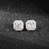 Pendientes Transfronterizos Europeos y Americanos, Simples y Elegantes, Cuadrados, Compactos, Pendientes de Circonita Microincrustada para Mujer E1104