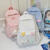 Mochila Linda de Hueso de Estrella Estilo Coreano Estilo Ins Gran Capacidad Mochila de Campus Estudiante de Secundaria y Preparatoria Bolsa Escolar