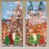 Decorações de Natal Bola Pendurada Criativa de Floco de Neve Adesivos de Vidro Layout de Cena de Vitrine de Shopping Árvore de Natal Adesivos Estáticos