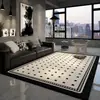 Tapete para Sofá de Sala de Estar e Mesa de Centro, Tapete de Cabeceira, Tapete de Chão para Quarto de Casa, Resistente a Manchas, Antiderrapante, Fácil de Cuidar, Tapete de Veludo Cristal