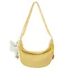 Bolsa de Nylon de Gran Capacidad para Mujer 2025 Nuevo Estilo Coreano Bolso Cruzado Simple Correa Ancha para el Hombro Bolso de Hombro Color Sólido Bolsa Tipo Bollo