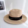 Sombrero de Jazz Estilo Británico para Hombres y Mujeres, Sombrero de Paja de Verano para Parejas, Sombrero de Ganchillo de Rafia Hecho a Mano, Sombrero Tipo Cubo de Moda con 70% de Descuento
