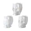Molde de Silicona para Adornos de Velas Aromáticas con un Diseño de Calavera Aterradora, Tapando Orejas, Ojos y Boca para Evitar Escuchar, Ver y Hablar