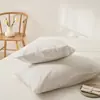 Fundas de Almohada de Algodón Lavado de Color Sólido, un Par de Fundas de Almohada Individuales Nuevas de Algodón Puro, un Par de Fundas Interiores para Uso Doble en el Hogar