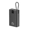 Batería Externa Portátil Transfronteriza Nueva de 20000 mAh Ultradelgada con Cable Integrado Carga Rápida 22.5W Fuente de Alimentación Móvil Logo Personalizado