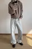 Calça Jeans Curva com Efeito Bigode 3D para Homem, Nova Calça Cleanfit Verão 2026, Calça Longa Solta Wide-Leg Tendência
