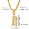 Corrente Cubana Cheia de Diamantes Estilo Hip-Hop Europeu e Americano Pingente de Letra R em Inglês Colar Personalizado Colar Tendência para Homens para Boate