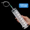 Seringa Transparente com Mangueira, Seringa Industrial Espessada com Mangueira, Dispositivo de Dosagem e Enchimento Químico, Seringa Grande de Plástico