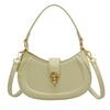 A popular bolsa pequena feminina deste ano, nova bolsa de nicho 2025, combina com todas as cores, bolsa redonda pequena portátil, textura, bolsa mensageiro de estilo estrangeiro