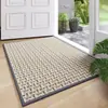Tapete de piso de lino transfronterizo para entrada, absorbente de agua y antideslizante, alfombra para dormitorio del hogar, tapete antideslizante, felpudo para pasillo