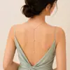 Venta al por mayor de joyas de comercio exterior europeas y americanas, collar largo con borlas, cadena trasera, cadena larga para suéter.