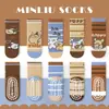 Calcetines Antideslizantes de Dibujos Animados para Niños Otoño/Invierno Nuevo Estilo Calcetines de Piso para Interiores 5 Pares Lindos Calcetines de Bebé Sin Costuras de Media Pantorrilla