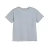 Camiseta de Manga Corta para Niños de Algodón Pesado con Spandex 180g, Camiseta Básica Elástica Versátil de Cuello Redondo para Niños Mayores, DIY para Niños Pequeños