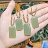 Colgante de Cerradura Xiangyun Buda Guanyin de Jade Hetiano Natural Estilo Chino Frijol de Cuatro Estaciones de Jade Hetiano Marca Wuxi Colgante de Jade