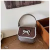 Bolso de Mano para Niña con Lazo de Encaje Lindo, Bolso de Labios de Moda Tendencia, Bolso de Hombro Cruzado de Moda y Versátil