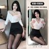 Sansheng Yin Lencería Sexy Uniforme de Secretaria Atrevido Tentación Apasionada Coqueteo Uniforme con Abertura Inferior Venta al por Mayor 9099