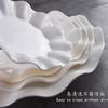 Plato de Postre de Estilo Simple, Plato Nido de Pájaro, Vajilla Blanca Anti-Porcelana con Volantes para Desayuno, Fabricante de Platos para Té de la Tarde