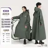 Impermeable Ropa de Abrigo para Adultos Largo Cuerpo Completo Antitormenta Repartidor de Comida en Moto Eléctrica Persona Sola Poncho de Lluvia para Mujer