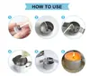 Fabricación de Velas Vaso para Cera Instrumentado 3L Fundidor de Cera Posavasos para Mechas de Velas Molde de Silicona Juego de Combinación DIY