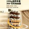 Prateleira multicamadas de piso, estante de armazenamento em aço e madeira estilo japonês para sala de estar, estante de livros, estante de exposição, estante de armazenamento para cozinha e varanda